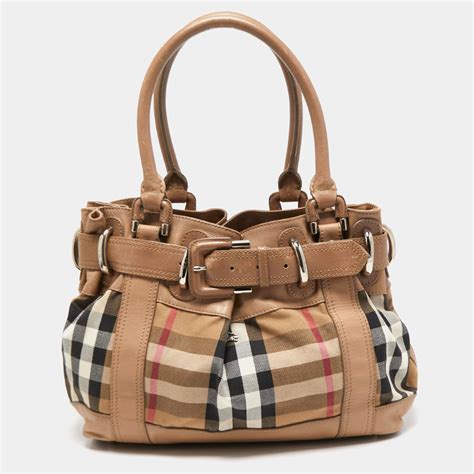 burberry house check large banner tote|burberry beige tote bag original.